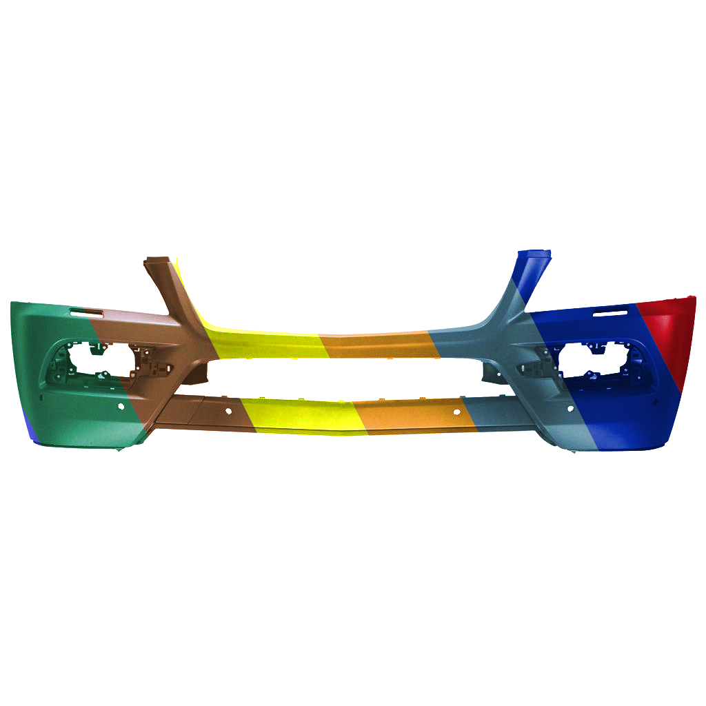 MERCEDES-BENZ GL-CLASS (164) FRONT BUMPER COVER LOWER PRIMED (W/CURVE LIGHTING)(W/WASHER)(W/SENSOR) OEM#16488504389999 2010-2012 PL#MB1000489