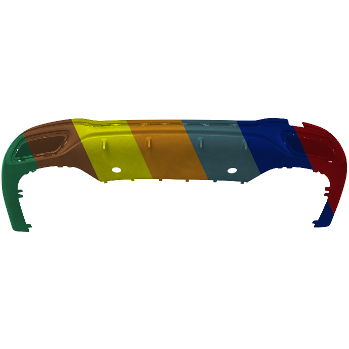 MERCEDES-BENZ C-CLASS SEDAN REAR BUMPER COVER LOWER TEXTURE (C300 W/AMG) OEM#2068854503 2022-2025 PL#MB1115137