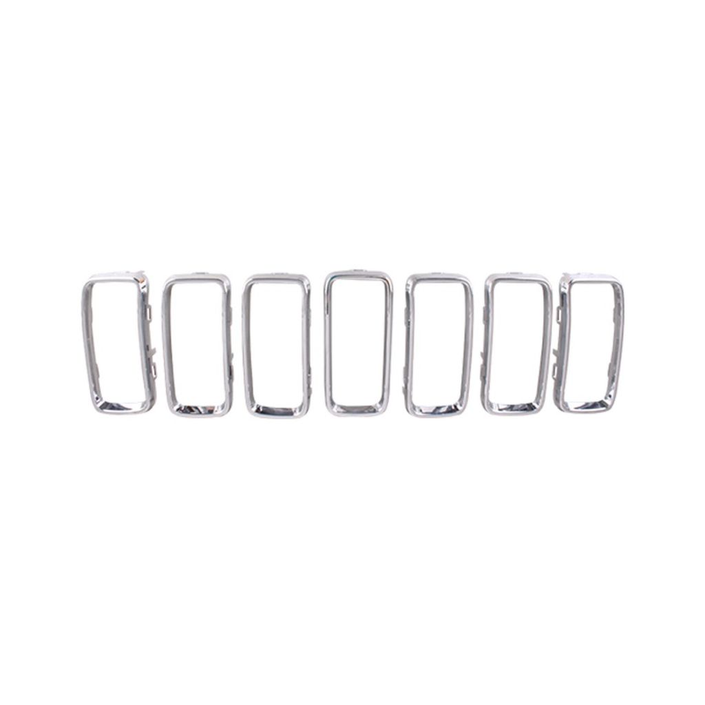 JEEPVEHICLE RENEGADE GRILLE INSERT RING CHROME (7pc set)(EXC TRAILHAWK/UPLAND) OEM#6VM90SZ0AA 2019-2023 PL#CH1210141