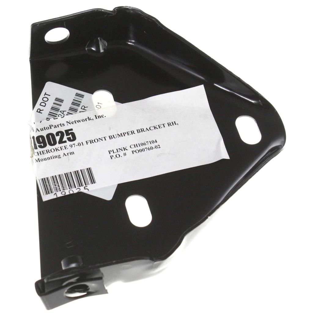 JEEP CHEROKEE FRONT BUMPER BRACKET RIGHT (Passenger Side) OEM#55175268AB 1997-2001 PL#CH1067104