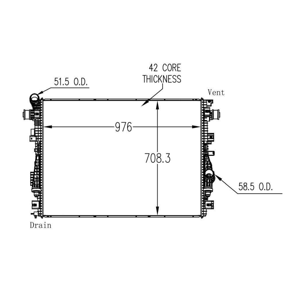 FORD TRUCKS & VANS FORD/PU (F250/350/450) Super Duty RADIATOR 6.7L (MAIN) OEM#HC3Z8005J 2017-2019 PL#FO3010358