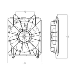 HONDA CIVIC HYBRID A/C FAN ASSY RIGHT (Passenger Side) OEM#38616RFE003-PFM 2006-2011 PL#HO3113124