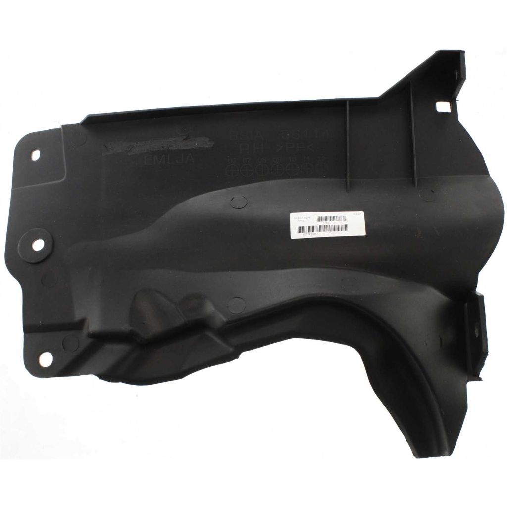 MAZDA MAZDA5 FRONT SPLASH SHIELD OUTER RIGHT (Passenger Side) (RR SECTION)(ENG CVR) OEM#BP4K56114D 2006-2010 PL#MA1228102
