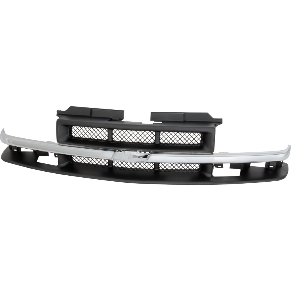 GM TRUCKS & VANS S10/SONOMA/PICKUP GRILLE W/CHR MLDG(MESH)(CHEVY) OEM#15048519 1998-2004 PL#GM1200419