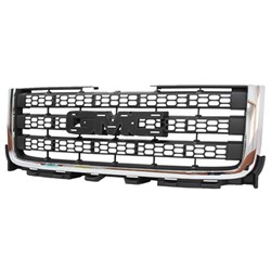GM TRUCKS & VANS SIERRA/PU 2500/3500 (GMC) GRILLE CHROME/DARK-GRAY OEM#20966059 2011-2014 PL#GM1200633