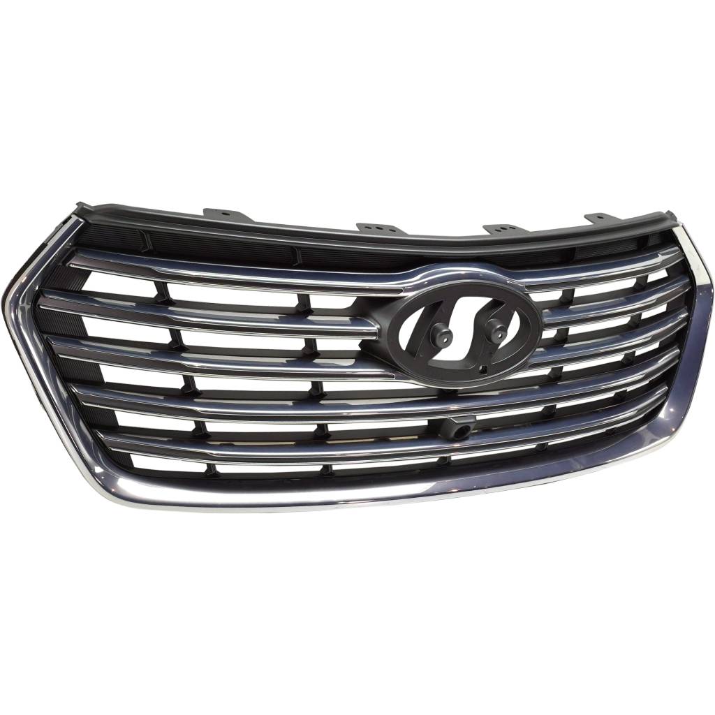 HYUNDAI SANTA FE /SANTA FE XL (3.3L) GRILLE GRAY W/SATIN-CHROME MLDG (W/CAMERA) **CAPA** OEM#86350B8BB0 2017-2019 PL#HY1200205C