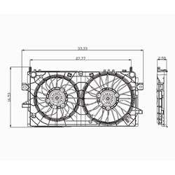 BUICK LACROSSE RADIATOR & A/C FAN ASSY (5.3L)(DUAL FAN) OEM#89018697-PFM 2008-2009 PL#GM3115188