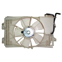TOYOTA COROLLA/SEDAN RADIATOR & A/C FAN ASSEMBLY (SINGLE FAN) W/RESERVOIR TANK OEM#167110D072-PFM 2003-2008 PL#TO3115125