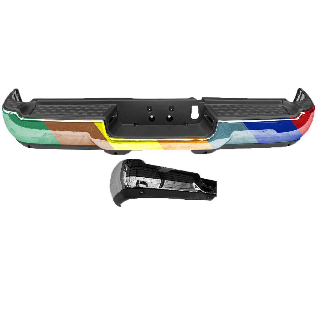 DODGE TRUCKS & VANS DODGE/PU (R2500/3500) REAR STEP BMP ASSY CHROME (WSENSOR) OEM#68576316AA-PFM 2019-2024 PL#CH1103184