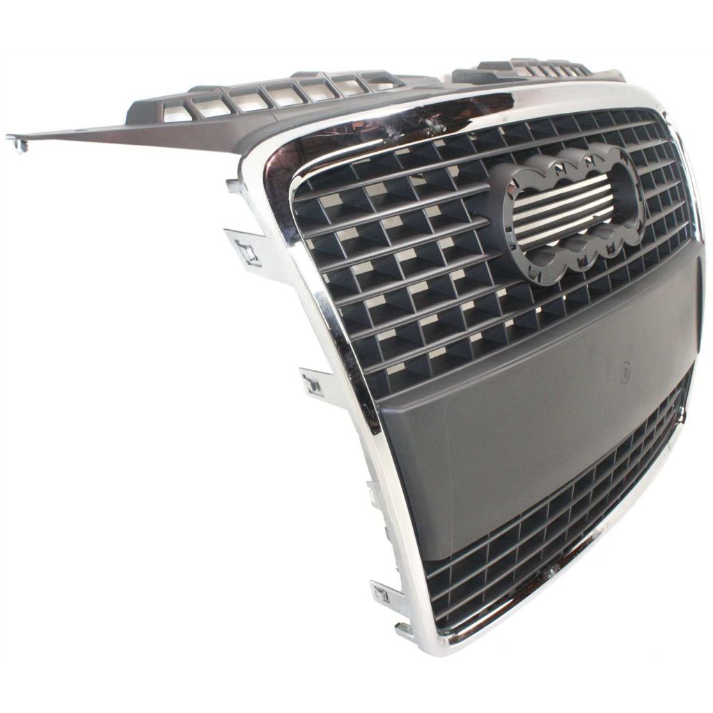 AUDI A3 GRILLE ASSY BLACK W/CHROME OUTER MLDG (WO/SPORT) OEM#8P4853651AVMZ 2006-2008 PL#AU1200115