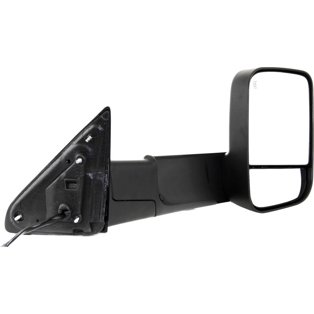 DODGE TRUCKS & VANS DODGE/PU (R2500/3500) DOOR MIRROR RIGHT (Passenger Side) PWR/HTD/SIGNAL/PUDDLE (DUAL GLASS)(TEXT BLACK)(W/TOW PKG) OEM#55372070AM 2010-2011 PL#CH1321315