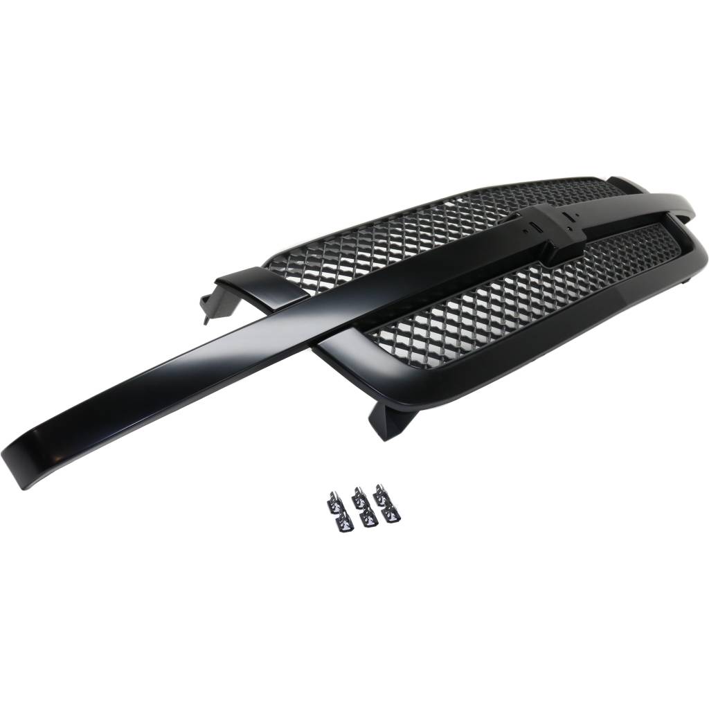 GM TRUCKS & VANS SILVERADO/PU (CHEVY) (07 OLD STYLE) GRILLE BLACK CENTER BAR/PTD FRAME (1500 SS MDL) OEM#19168630 2003-2005 PL#GM1200557