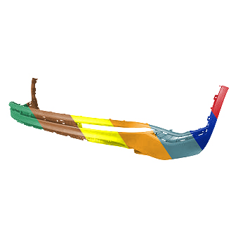 HYUNDAI SANTA FE REAR BUMPER COVER LOWER TEXTURE (WO/SENSOR) (SE/SEL/XRT) OEM#86612S2500 2021-2023 PL#HY1115127
