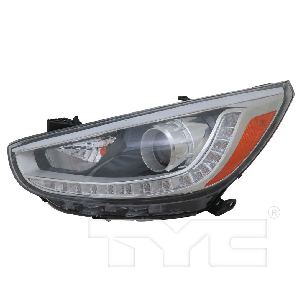 HYUNDAI ACCENT SEDAN HEAD LAMP ASSY LEFT (Driver Side) (HALOGEN PROJECTOR W/LED MARKER) OEM#921011R610 2014-2017 PL#HY2502191