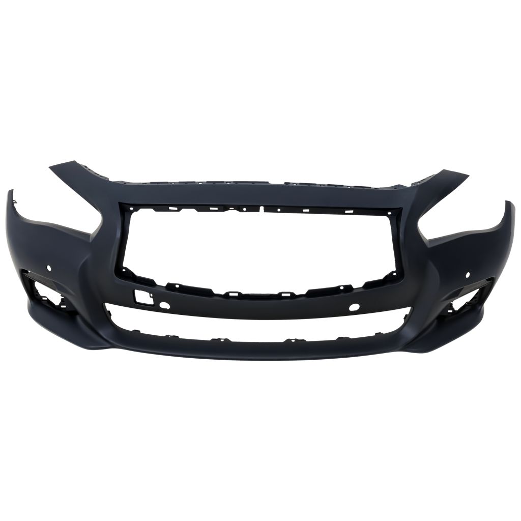 INFINITI Q50 HYBRID FRONT BUMPER COVER PRIMED (W/ SENSOR)(WO/SPORT) **CAPA** OEM#620224HC0H 2014-2017 PL#IN1000257C