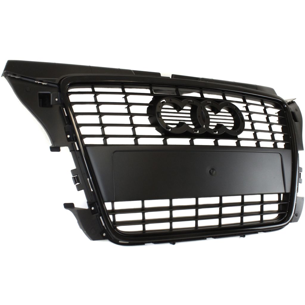 AUDI A3 GRILLE ASSEMBLY PTD BLACK (WO/LICENSE HOLE) OEM#8P0853651HVMZ 2009-2013 PL#AU1200119