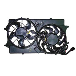 FORD FOCUS RADIATOR & A/C FAN ASSEMBLY (2.3L)(2.0L DOHC W/AC 05-07)(DUAL FAN) OEM#6S4Z8C607AA 2003-2007 PL#FO3115156