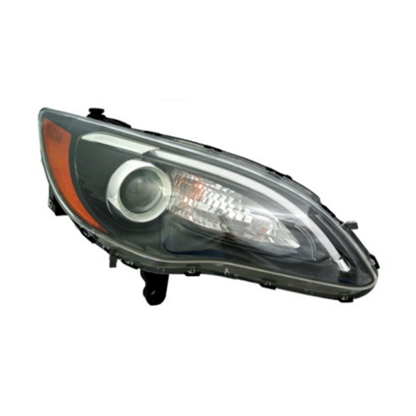 CHRYSLER 200 SEDAN HEAD LAMP ASSY RIGHT (Passenger Side) (S MDL)(BLACK BEZEL WO/CHROME INSERT) OEM#68088066AG 2011-2014 PL#CH2503275