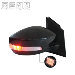 FORD TRUCKS & VANS ESCAPE DOOR MIRROR RIGHT (Passenger Side) PWR/HTD/SIGNAL/PUDDLE/MEMORY (WO/BSD)(PTM) OEM#GJ5Z17682HA-PFM 2018-2019 PL#FO1321643