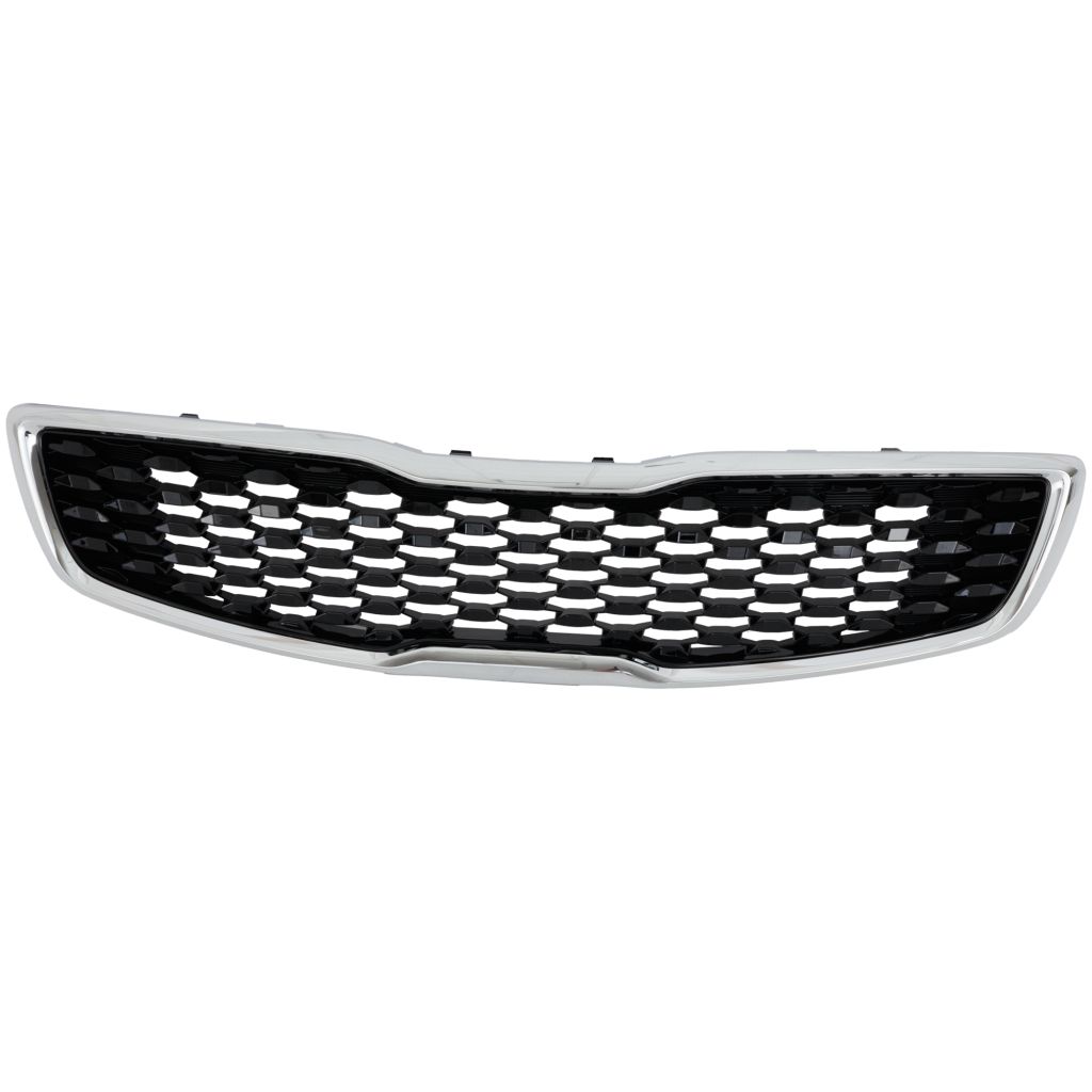KIA FORTE SEDAN GRILLE PTD-BLACK (W/SMOKED BLACK CHROME FRAME) **CAPA** OEM#86350B0010 2017-2018 PL#KI1200191C