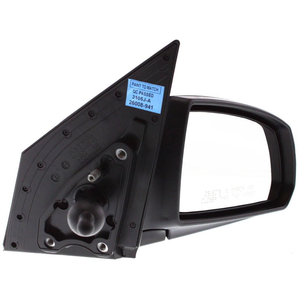 KIA RIO SEDAN DOOR MIRROR RIGHT (Passenger Side) (MANUAL REMOTE) OEM#876201G600 2006-2009 PL#KI1321138