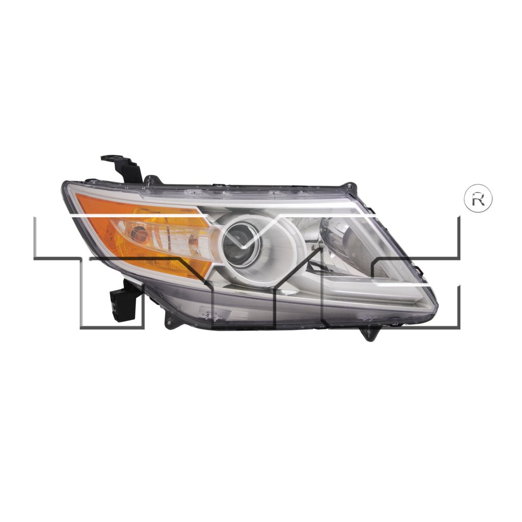 HONDA ODYSSEY HEAD LAMP UNIT RIGHT (Passenger Side) ( HID ) WO/HID BULB/IGNITOR/CONTROLLER OEM#33101TK8A11 2011-2013 PL#HO2503143