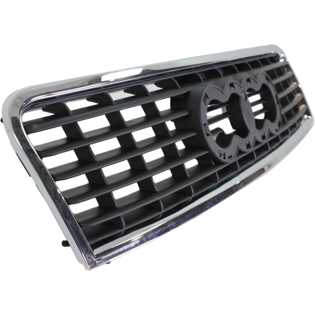 AUDI A4 SEDAN/WAGON (GEN 2) (1.8L/3.0L) GRILLE ASSY BLACK W/CHROME FRAME (Satin BLACK) OEM#8E0853651G5PV 2002-2005 PL#AU1200114