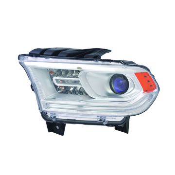 DODGE TRUCKS & VANS DURANGO HEAD LAMP ASSEMBLY LEFT (Driver Side) (HALOGEN)(WO/LED DRL)(CHR BEZEL) OEM#68188731AF 2014-2015 PL#CH2502256