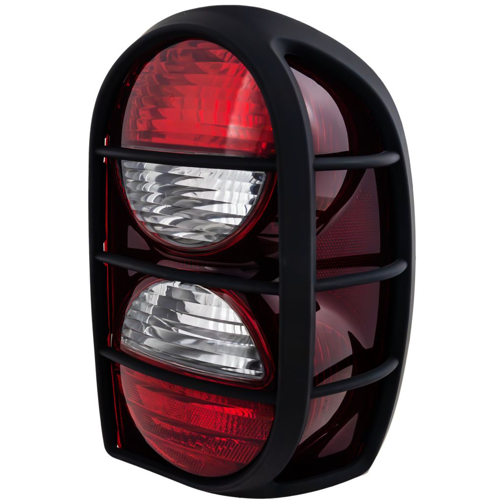 JEEPVEHICLE LIBERTY TAIL LAMP UNIT RIGHT (Passenger Side) (RED/CLEAR)(W/BLACK LAMP GUARD) OEM#5KJ40RXFAE 2005-2007 PL#CH2801160