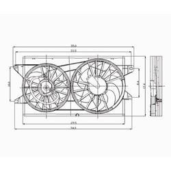 2004-2007 FORD / MERCURY Radiator cooling fan assy OEM# 5F2Z8C607CB PL# FO3115151