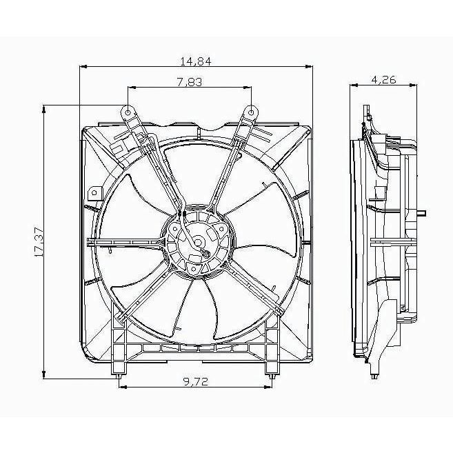 HONDA CIVIC SEDAN RADIATOR FAN ASSY LEFT (Driver Side) 1.8L MT OEM#19030RTA004-PFM 2006-2011 PL#HO3117102