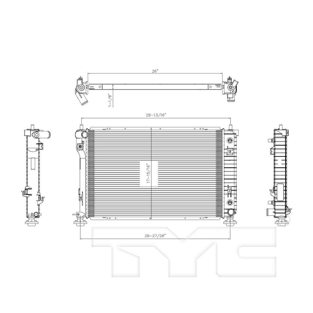 GM TRUCKS & VANS EQUINOX RADIATOR (3.4L) OEM#15781369 2006-2009 PL#GM3010515