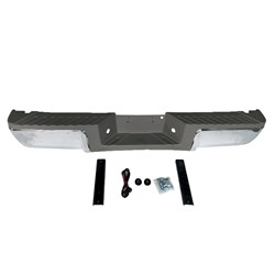 FORD TRUCKS & VANS FORD/PU (F250/350/450) Super Duty REAR STEP BUMPER ASSEMBLY CHROME W/BLK PAD (WO/SENSOR) OEM#9C3Z17906B-PFM 2013-2016 PL#FO1103181