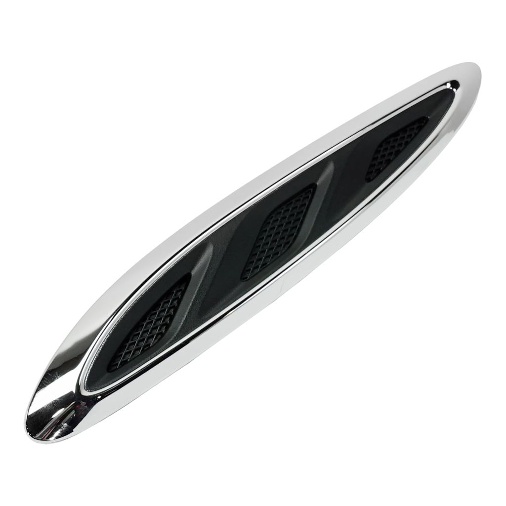 BUICK ENCLAVE HOOD MLDG SIDE RIGHT (Passenger Side) CHROME/BLACK OEM#23142430 2013-2017 PL#GM1239109