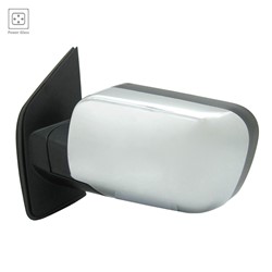 NISSAN(DATSUN) TITAN DOOR MIRROR LEFT (Driver Side) PWR/N-HTD (CHROME CVR)(W/O DUAL ARM) OEM#96302ZR20A 2011-2015 PL#NI1320249
