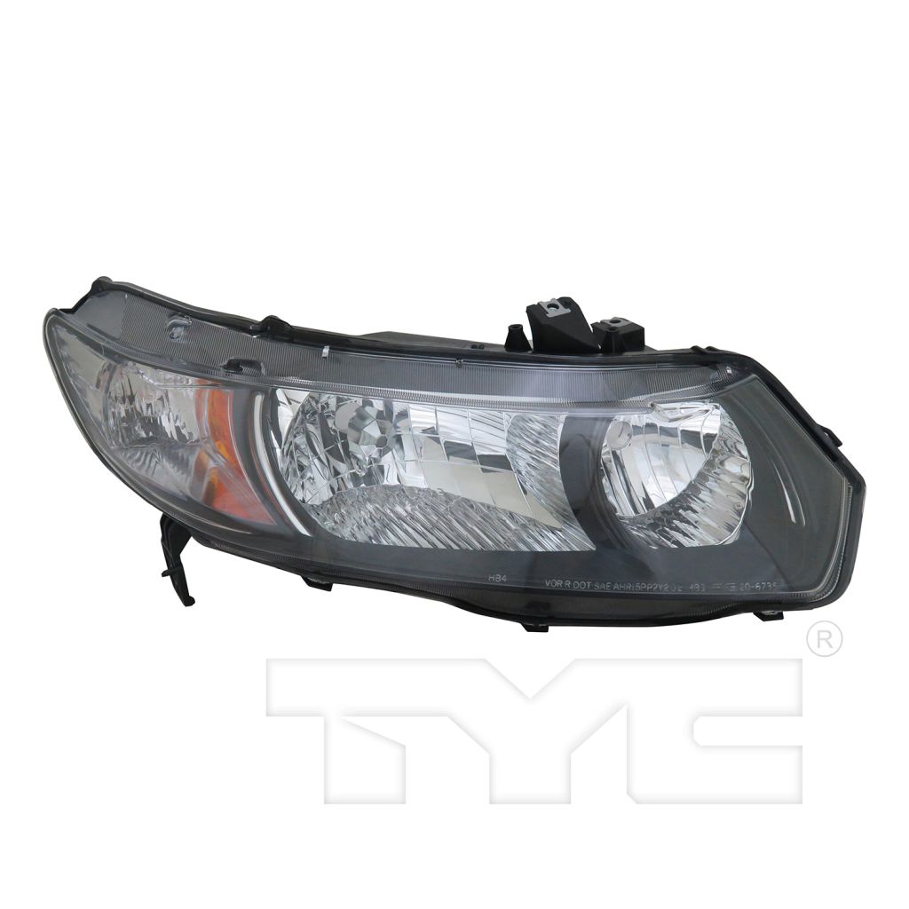 HONDA CIVIC COUPE HEAD LAMP UNIT RIGHT (Passenger Side) (CLEAR SIGN LENS) **CAPA** OEM#33101SVAA51 2009-2011 PL#HO2519126C