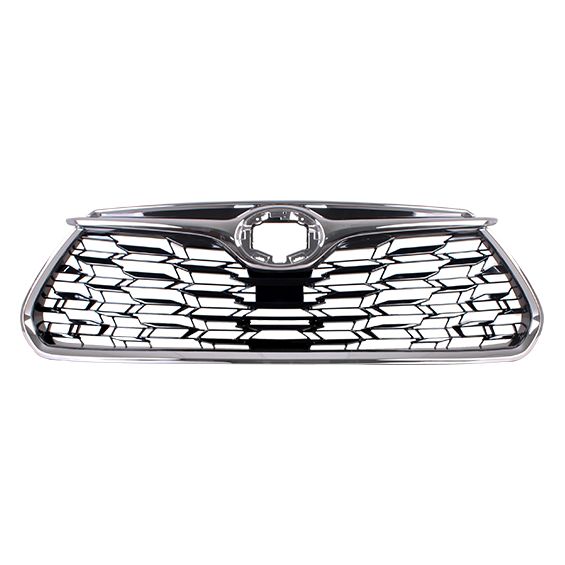 TOYOTA HIGHLANDER HYBRID GRILLE PTD-BLACK W/CHROME MLDG (WO/FRONT VIEW CAMERA)(LIMITED) OEM#531010E370 2020-2026 PL#TO1200456