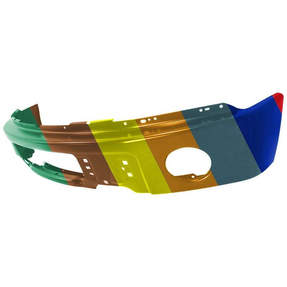 FORD TRUCKS & VANS FORD/PU (F150)(EXC SVT RAPTOR) FRONT BUMPER PTD (W/ FOG)(RE) OEM#9L3Z17757DPTM (P) 2009-2014 PL#FO1002413