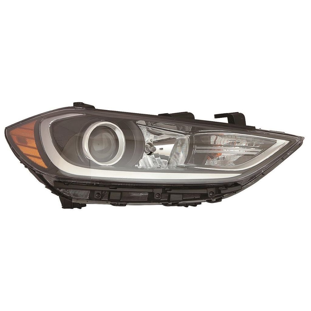 HYUNDAI ELANTRA SEDAN HEAD LAMP ASSY RIGHT (Passenger Side) (HALOGEN)(WO/DRL IN BMP)(EXC SPORT) OEM#92102F2040 2017-2018 PL#HY2503203