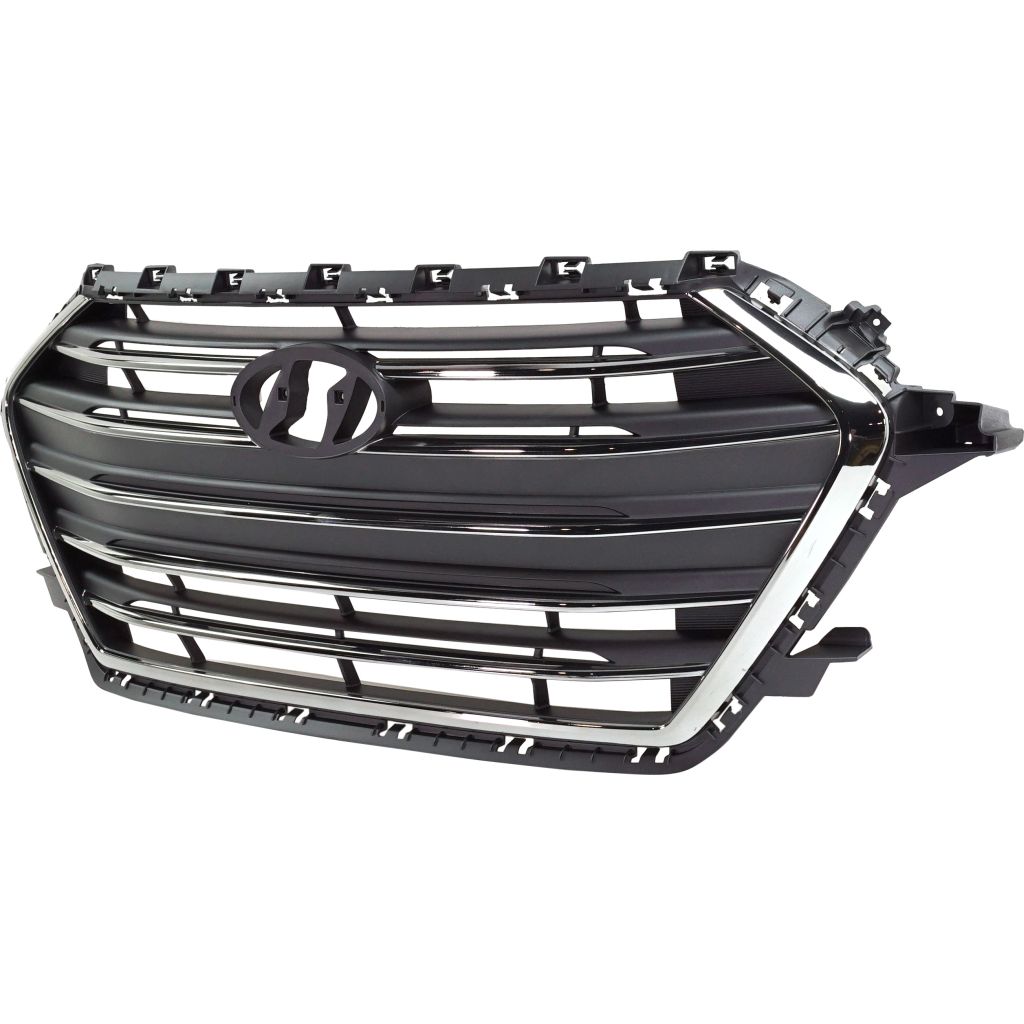 HYUNDAI ELANTRA SEDAN GRILLE BLACK W/SMOKED-CHR MOLDING (WO/AUTO CRUISE) OEM#86350F3100 2017-2018 PL#HY1200200