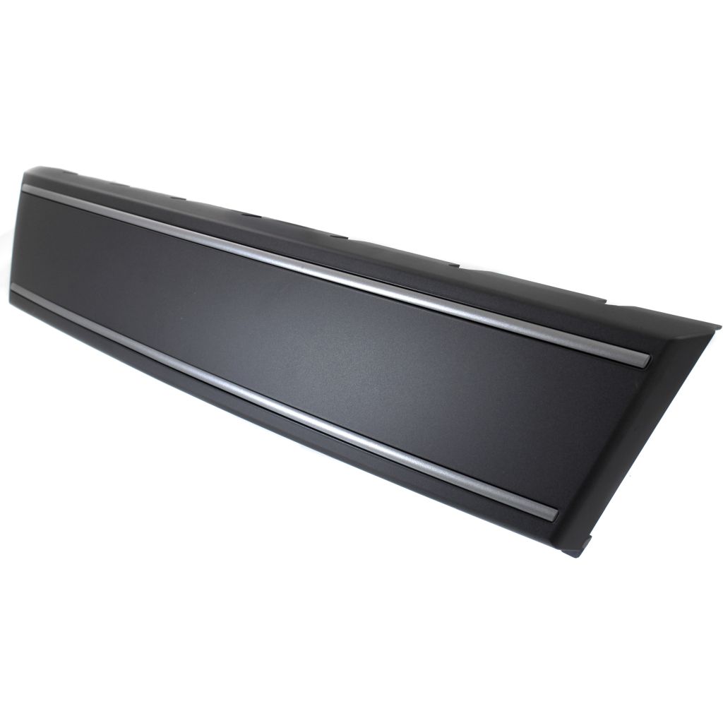 AUDI S5 CABRIO FRONT BUMPER LICENSE PLATE BAR PTD-BLACK W/CHROME MLDG WO/LICENSSE PLATE MOUNT OEM#8K0807287A1RR 2010-2012 PL#AU1068104