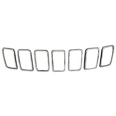 JEEPVEHICLE GRAND CHEROKEE / GRAND CHEROKEE WK GRILLE TRIM RINGS SET (7pc) CHROME **CAPA** OEM#6ML09SZ0AA 2017-2021 PL#CH1210125C