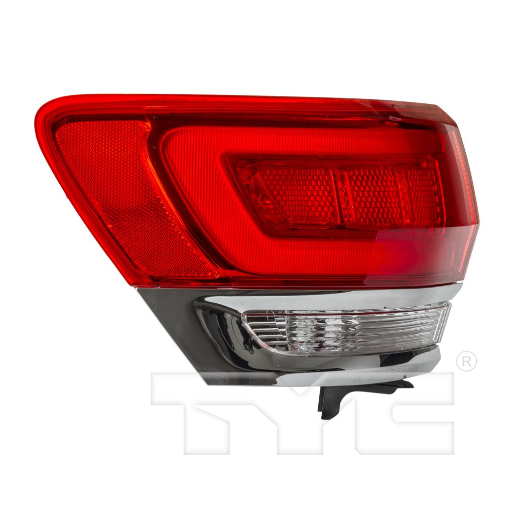 JEEP GRAND CHEROKEE TAIL LAMP ASSEMBLY LEFT (Driver Side) CHROME INSERT **CAPA** OEM#68110017AF 2014-2021 PL#CH2804106C