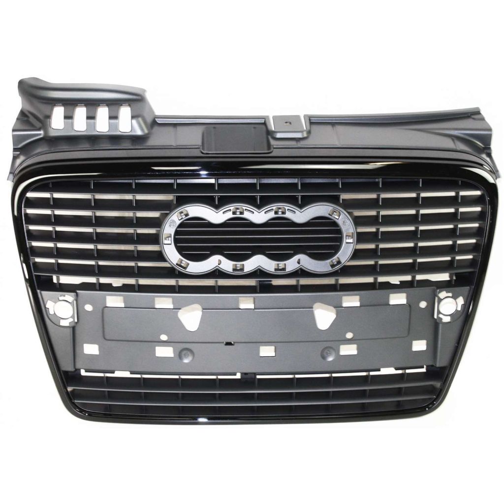 AUDI A4 SEDAN/WAGON (GEN 3) (2.0L/3.2L) GRILLE GRAY W/BLK FRAME (W/6 TOP CROSS BAR)(WO/S-LINE) OEM#8E0853651JVMZ 2005-2008 PL#AU1200113