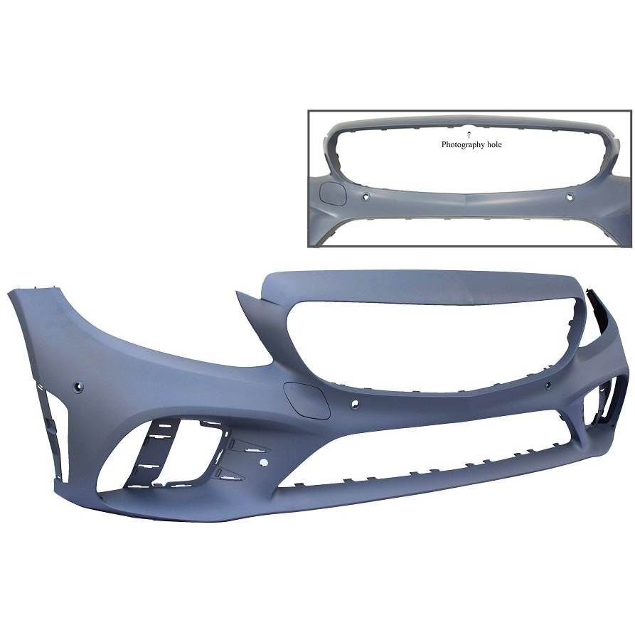MERCEDES-BENZ C-CLASS CONV FRONT BUMPER COVER PRIMED (C43)(W/ACTIVE PK ASSIST)(W/SURROUND VIEW) **CAPA** OEM#20588027089999 2019-2023 PL#MB1000579C