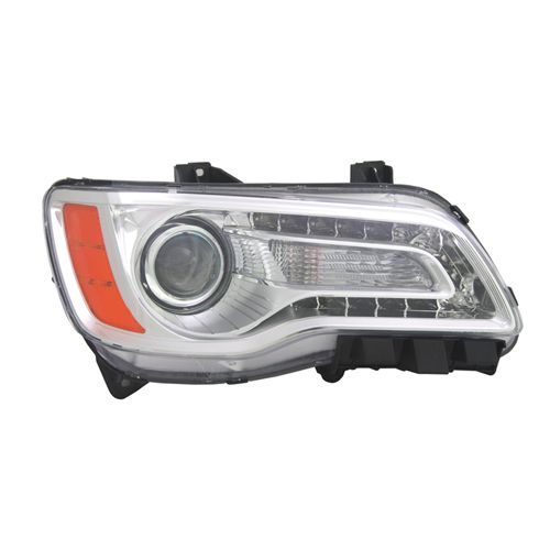 CHRYSLER 300 HEAD LAMP ASSY RIGHT (Passenger Side) (HALOGEN)CHROME BEZEL) OEM#68143002AC 2011-2014 PL#CH2503231