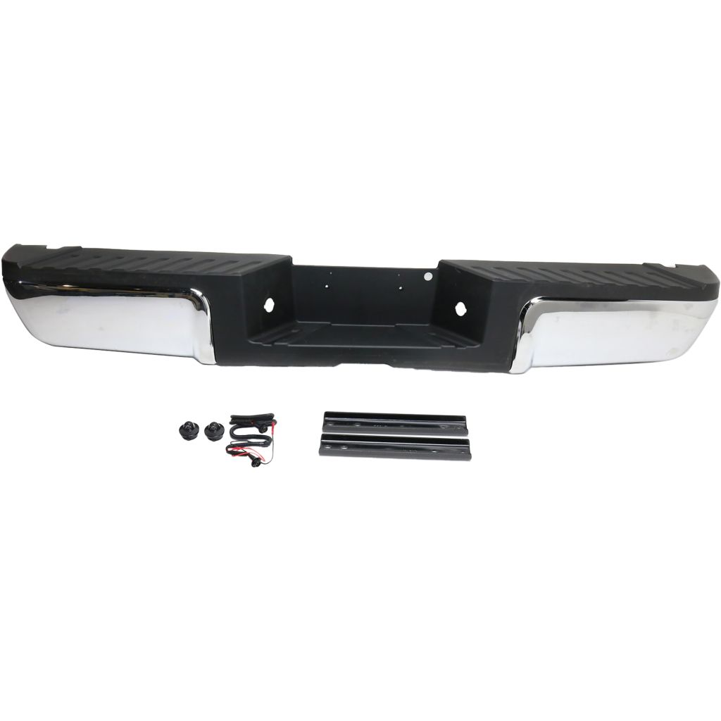 FORD TRUCKS & VANS FORD/PU F250/350/450 (SUPER DUTY) REAR STEP BUMPER ASSY CHROME W/BLACK PAD (WO/SENSOR) OEM#9C3Z17906B-PFM 2013-2016 PL#FO1103176