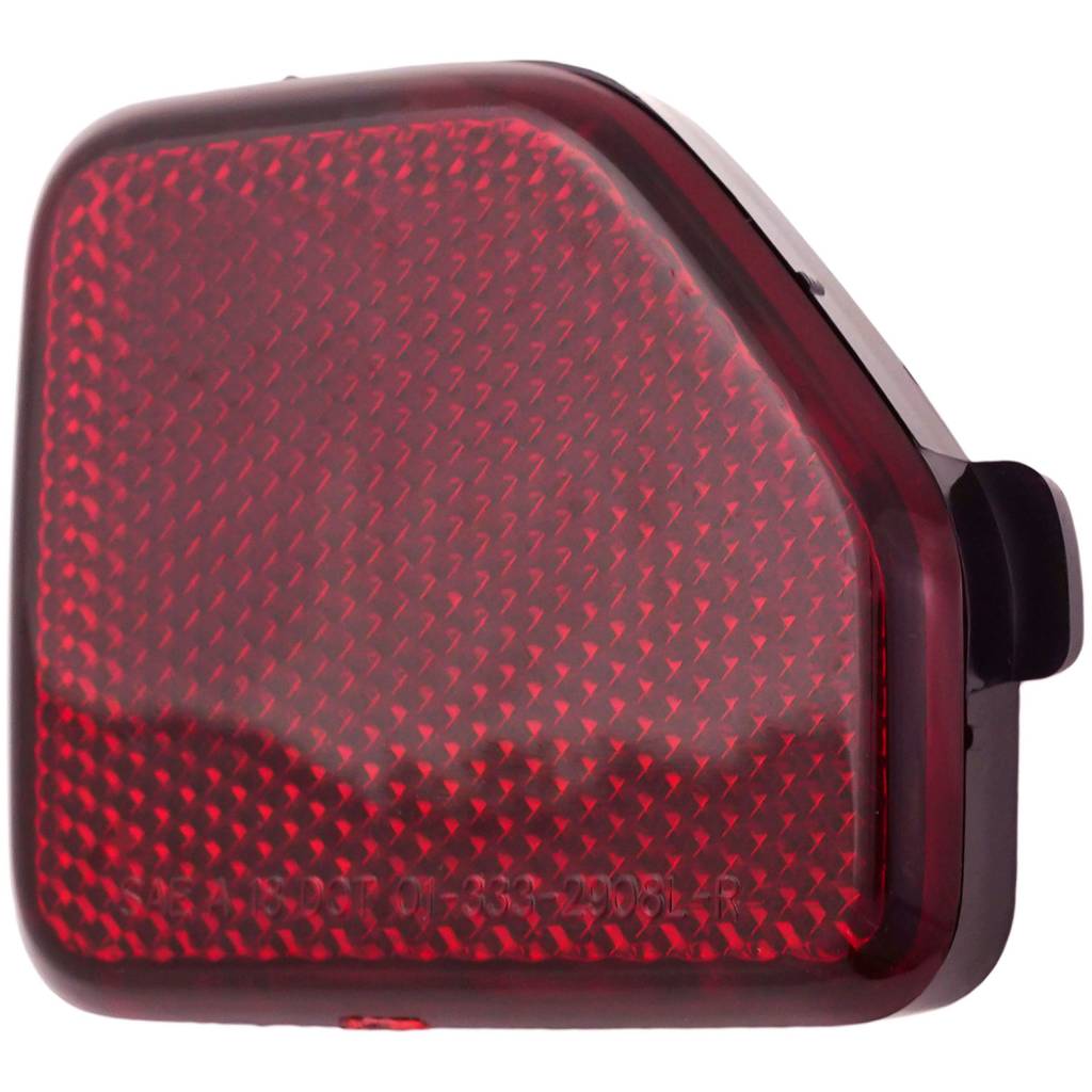 JEEPVEHICLE WRANGLER PLUG-IN REAR BUMPER REFLECTOR LEFT (Driver Side) (EXC STEEL BMP) OEM#68281937AB 2021-2024 PL#CH1184108