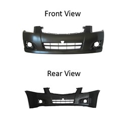 NISSAN(DATSUN) SENTRA FRONT BUMPER COVER PRIMED W/FOG (2.5L)(2.0L SR/Special Edition 09-12) OEM#62022ET80J 2007-2012 PL#NI1000262