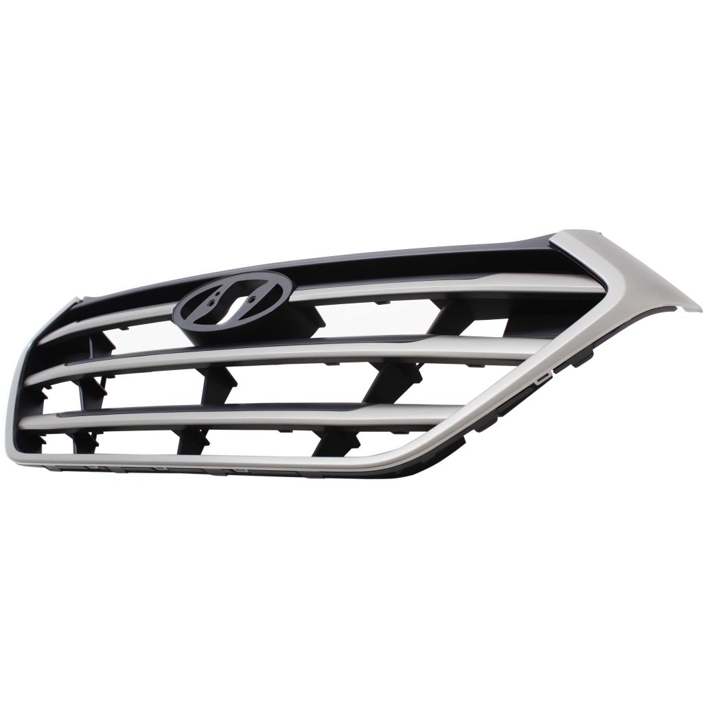 HYUNDAI TUCSON GRILLE SILVER/BLACK BAR W/SILVER FRAME(To 5-16-16) OEM#86350D3000RAM 2016-2017 PL#HY1200189